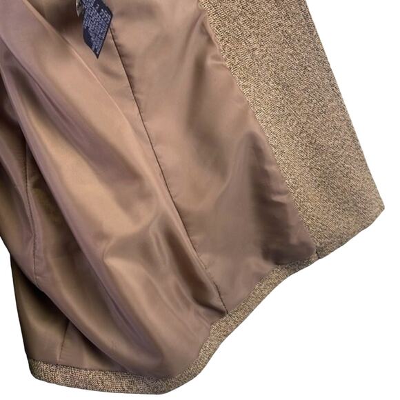 Jasper And Co. Stand Up Collar Tans Three Button Up Rolled Cuff Blazer 10 Petite - Picture 15 of 15